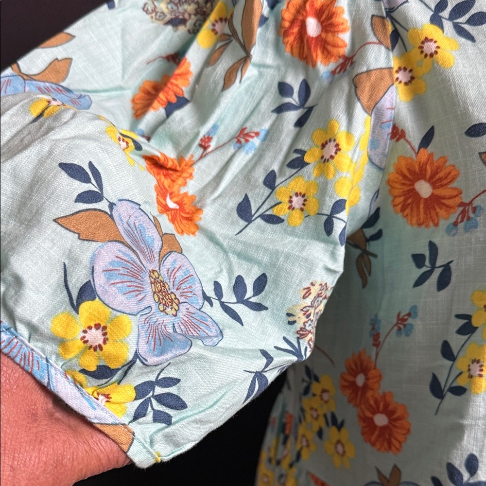 a.n.a Floral Dress - Blue, Orange, Yellow - Picture 4 of 7
